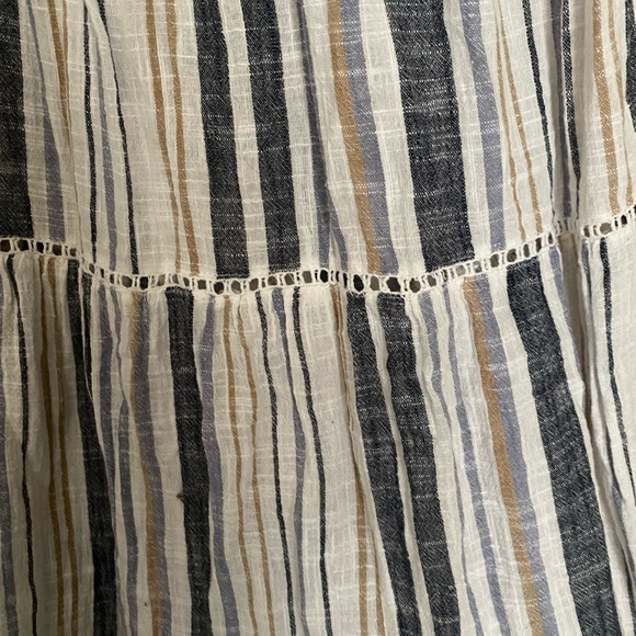 Vintage Blue Island Stripe Halter Top Dress - Picture 3 of 11